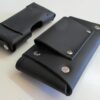Leather Phone Pouches Horizontal Styles Close Up Back View