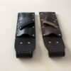 2 x Single Leather Chisel Pouches with Square Holder Inside