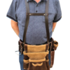 Work Suspenders Front View Single Tool Bag