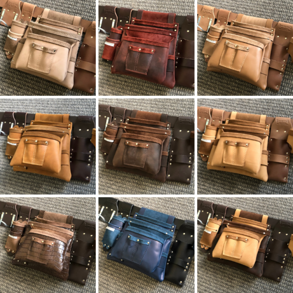 Leather Tool Belt Ultimate 200 Deluxe Limited Edition Assorted Colours Collage