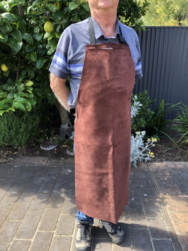 Suede Leather Apron Full Length